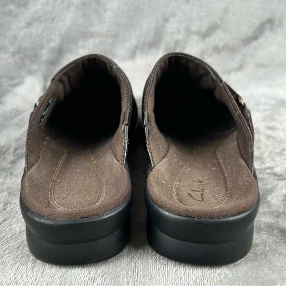 Clarks Mule Patty Chile Clogs Womens 7 Brown Leather Boho Casual Comfort Shoes - Picture 5 of 10